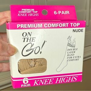 Nude Knee Highs - 6 Pair